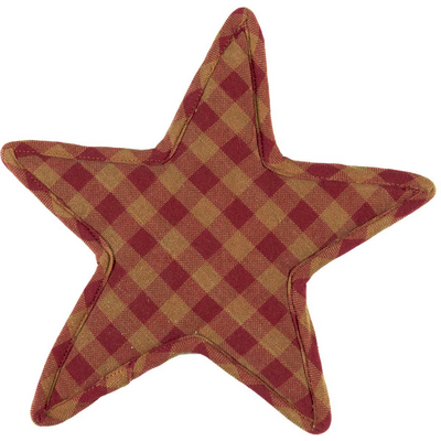 Burgundy Plaid 10" Star Shaped Trivet