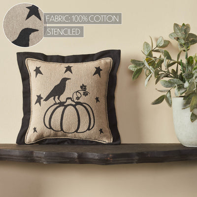 Raven Harvest Primitive Pumpkin Mini 6" Pillow