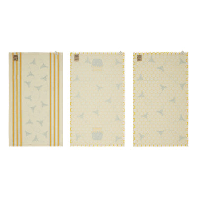 Set of 3 Buzzy Bees Honeypot Tea Towels
