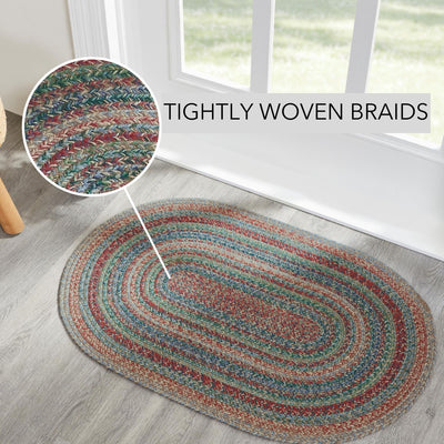 Multi Colored Jute 36" Oval Rug