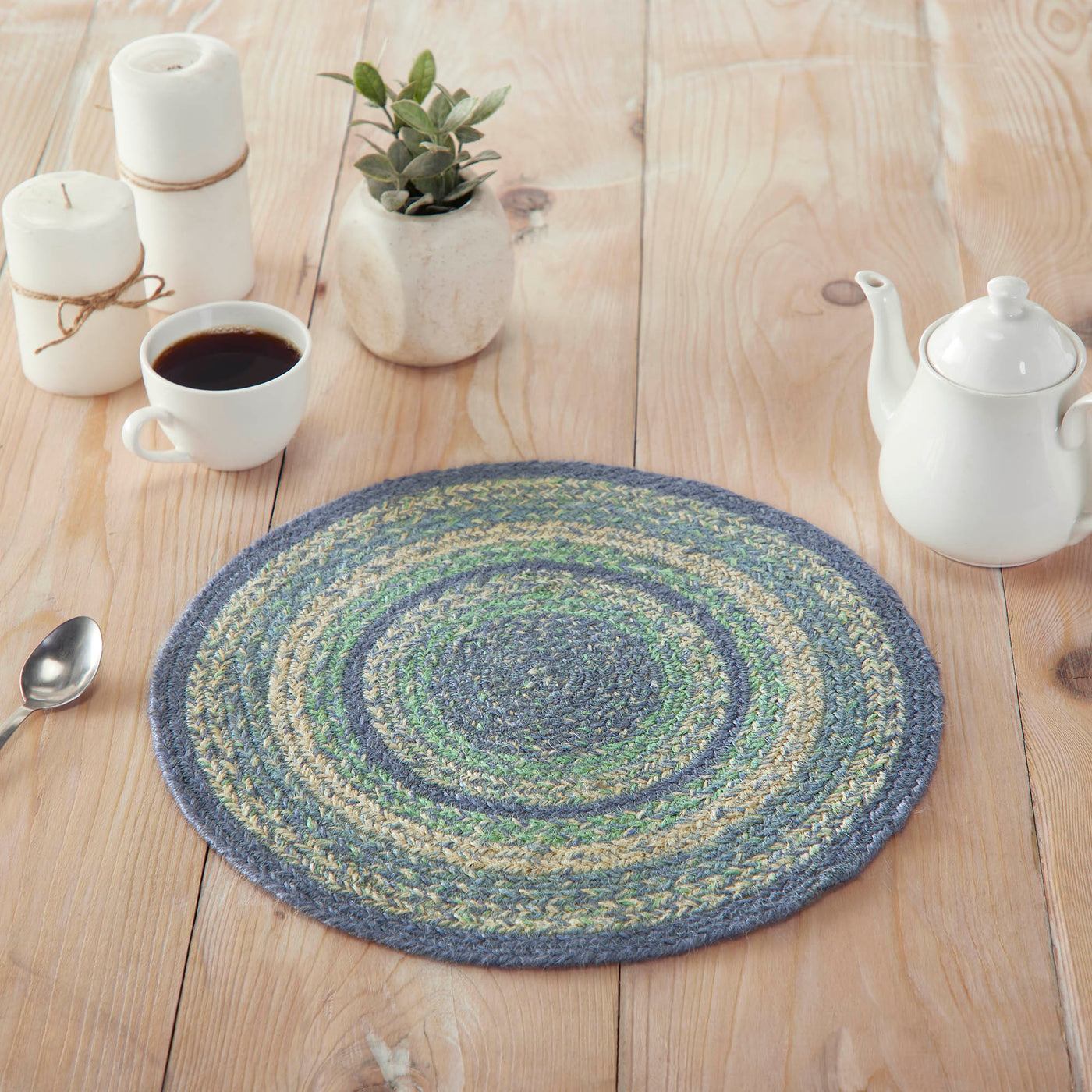 Jolie Blues 15" Jute Trivet