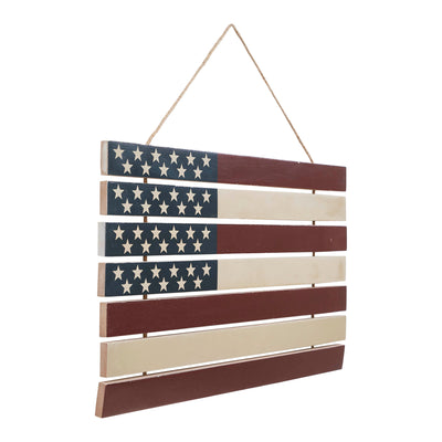 Distressed Wooden Americana Flag Wall Hanging