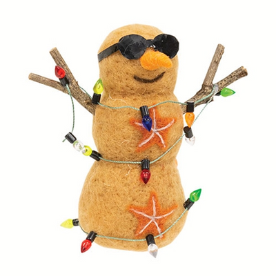 💙 Jolly Beach Snowman Felt Ornament