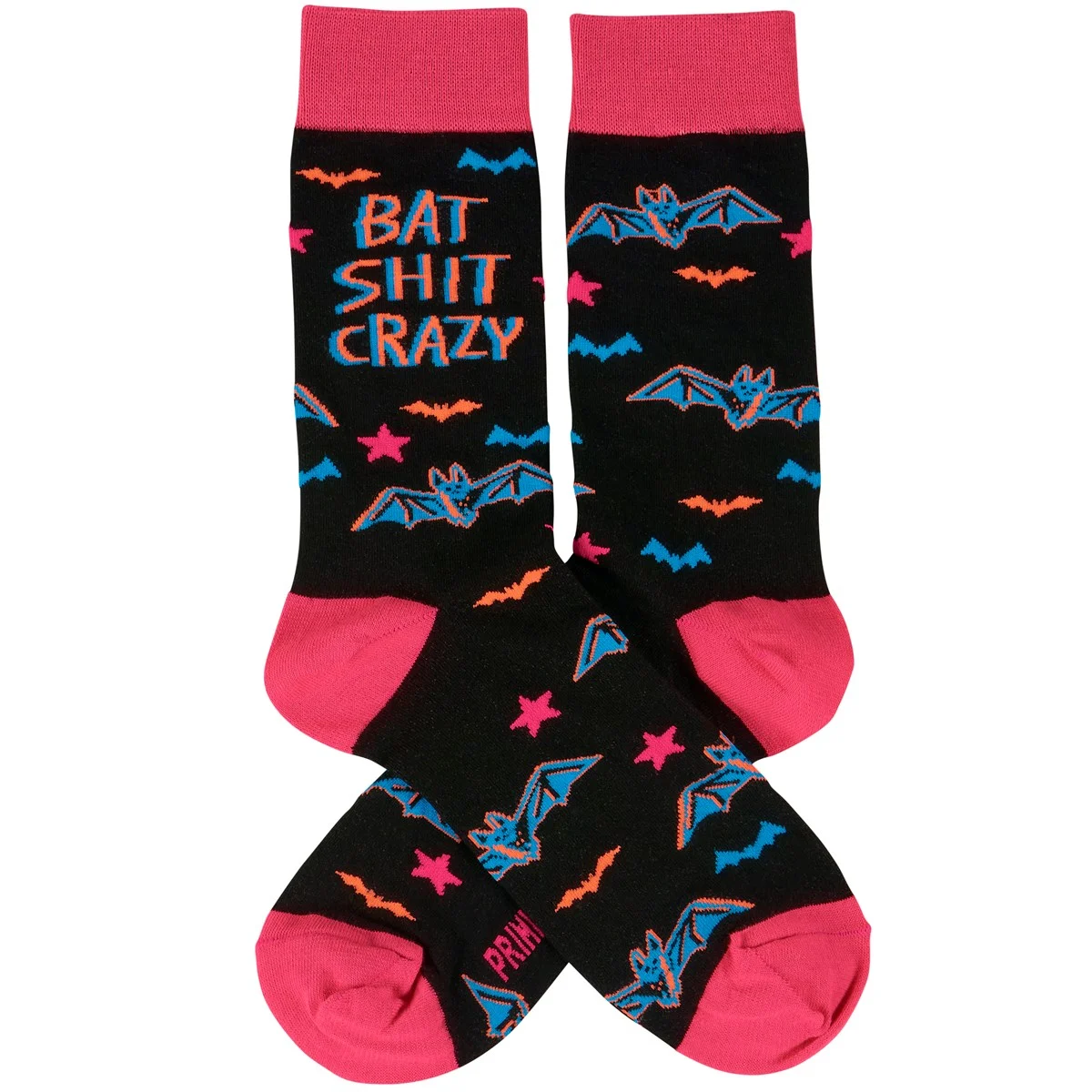 Bat Crazy Neon Fun Halloween Novelty Socks
