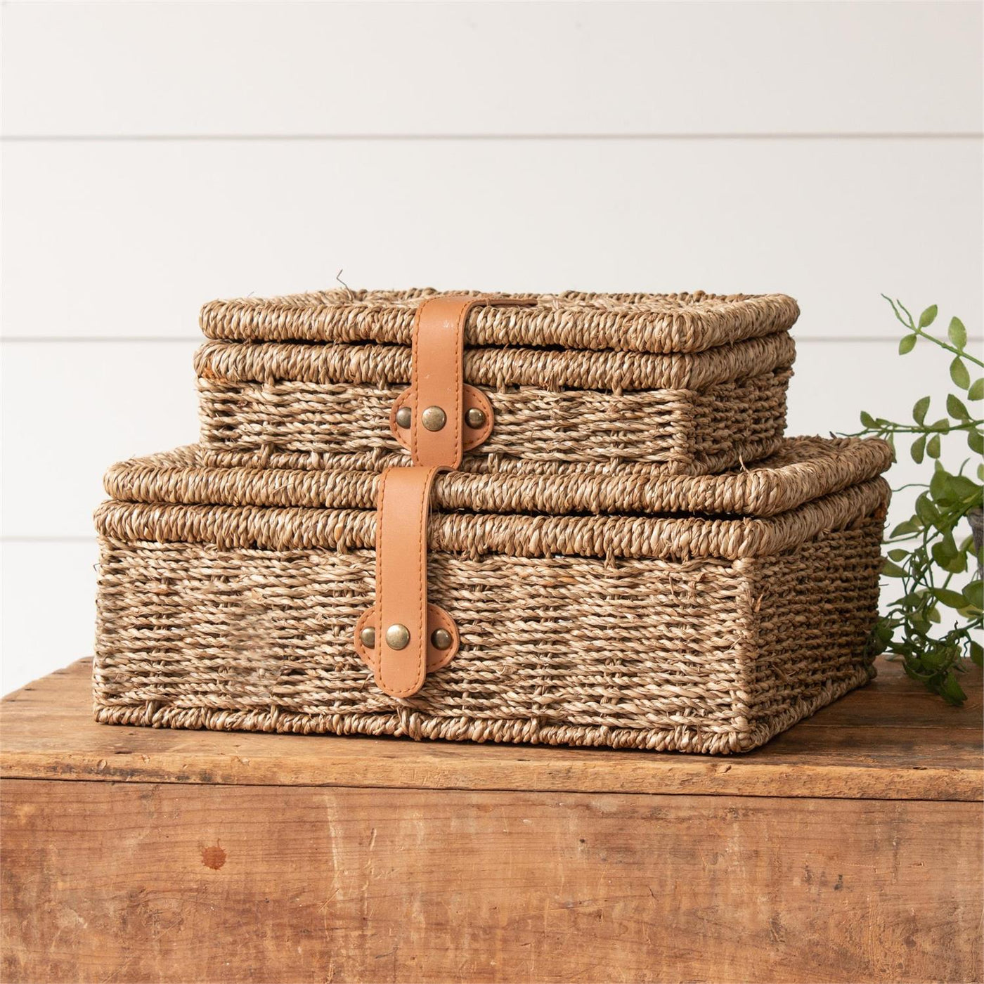 Simple Treasures Woven Boxes Set of 2 Nested