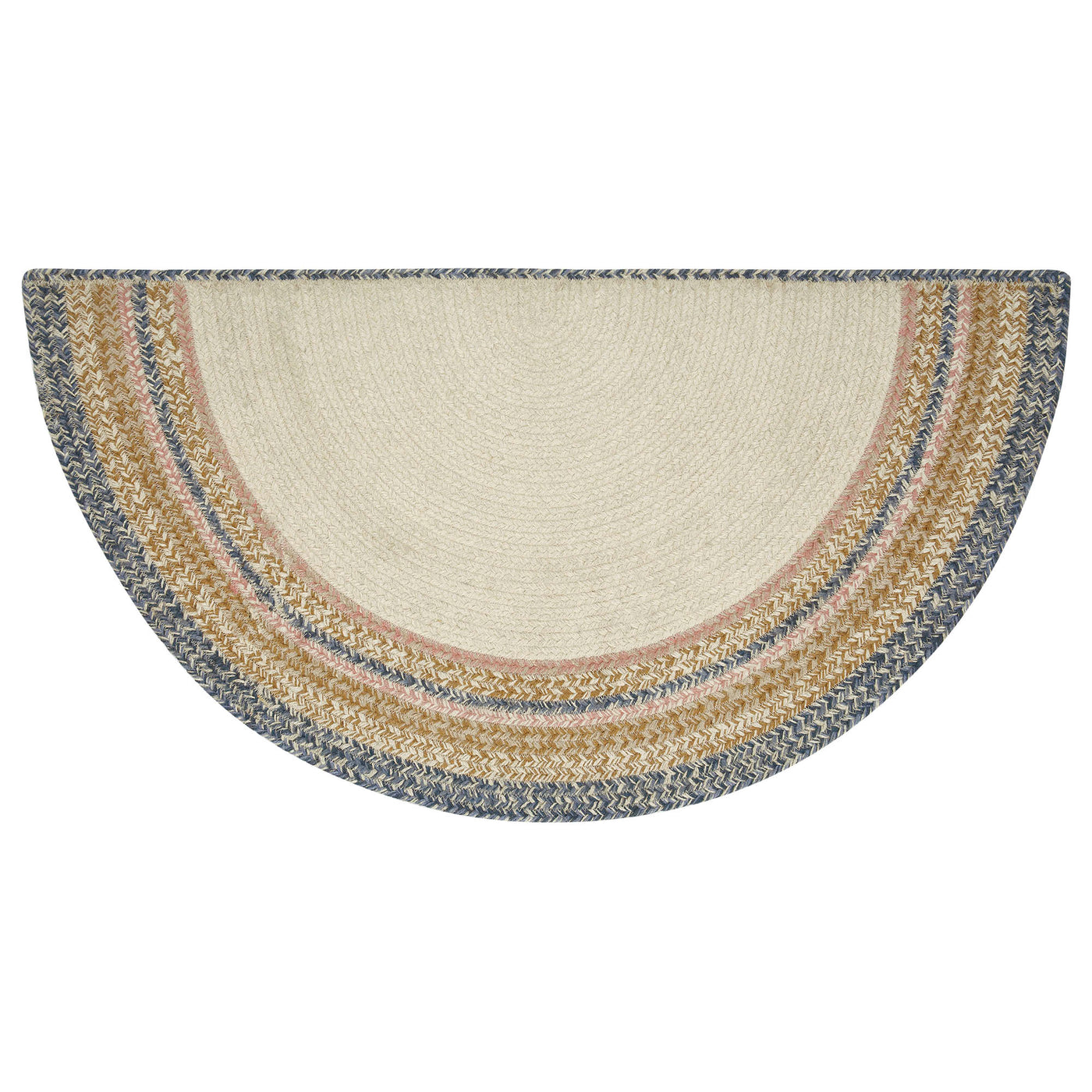 Happy Spring Jute Half Circle Rug 19.5" x 36"