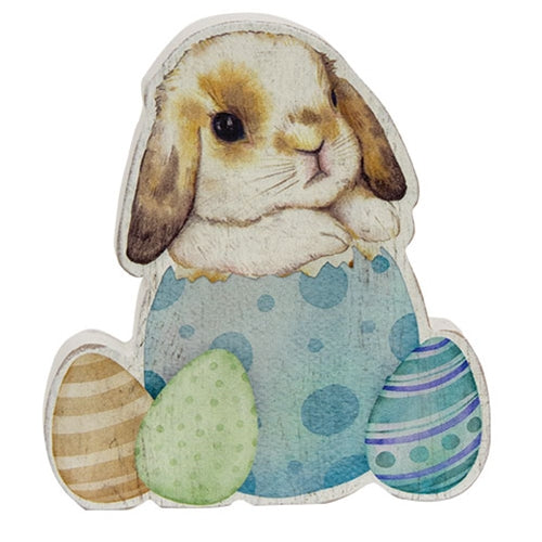 Set of 3 Chunky Hatching Baby Easter Bunny Sitter Signs