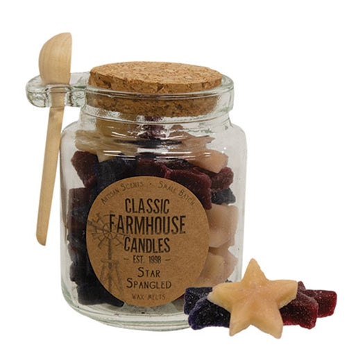 Star Spangled Wax Melt Jar with Spoon