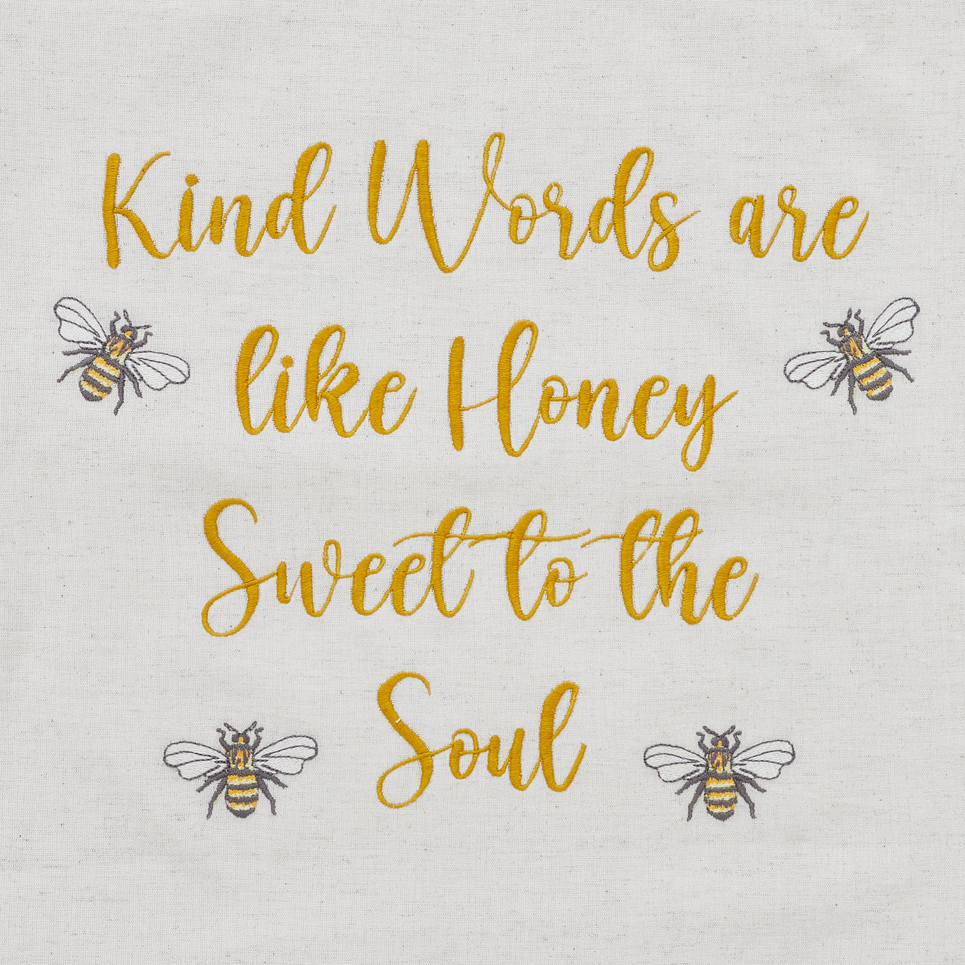 😊 WARM + COZY DAY 14 ✨ Kind Words Are Like Honey Bee Accent Pillow 18"