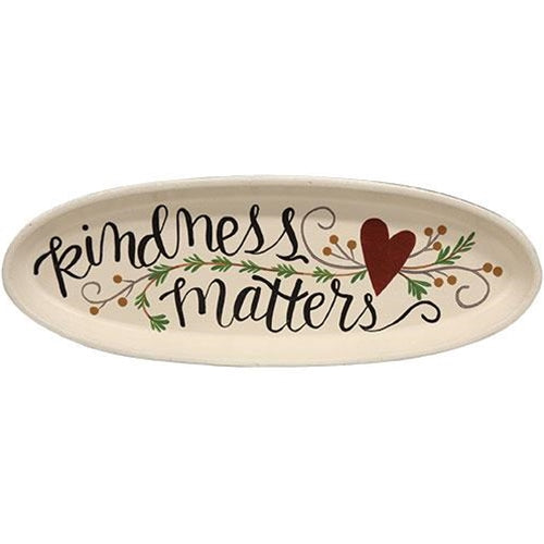 Kindness Matters Oval Decorative Tray