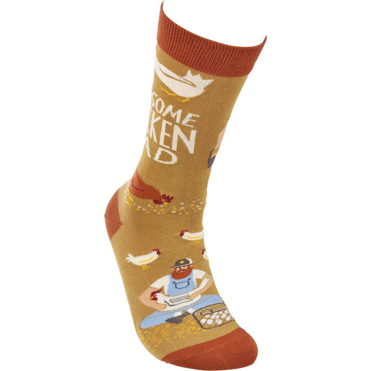 Awesome Chicken Dad Fun Novelty Socks