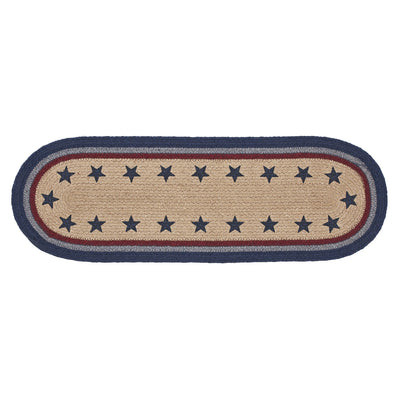 Americana Stars and Stripes Oval 24" Table Runner