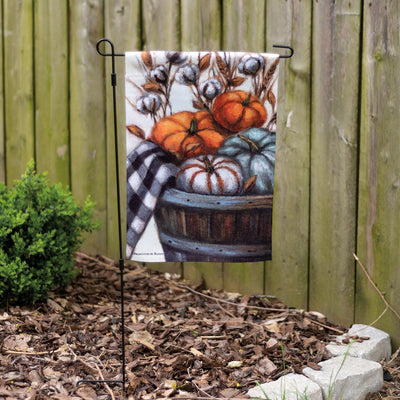 Pumpkins In A Basket Garden Flag
