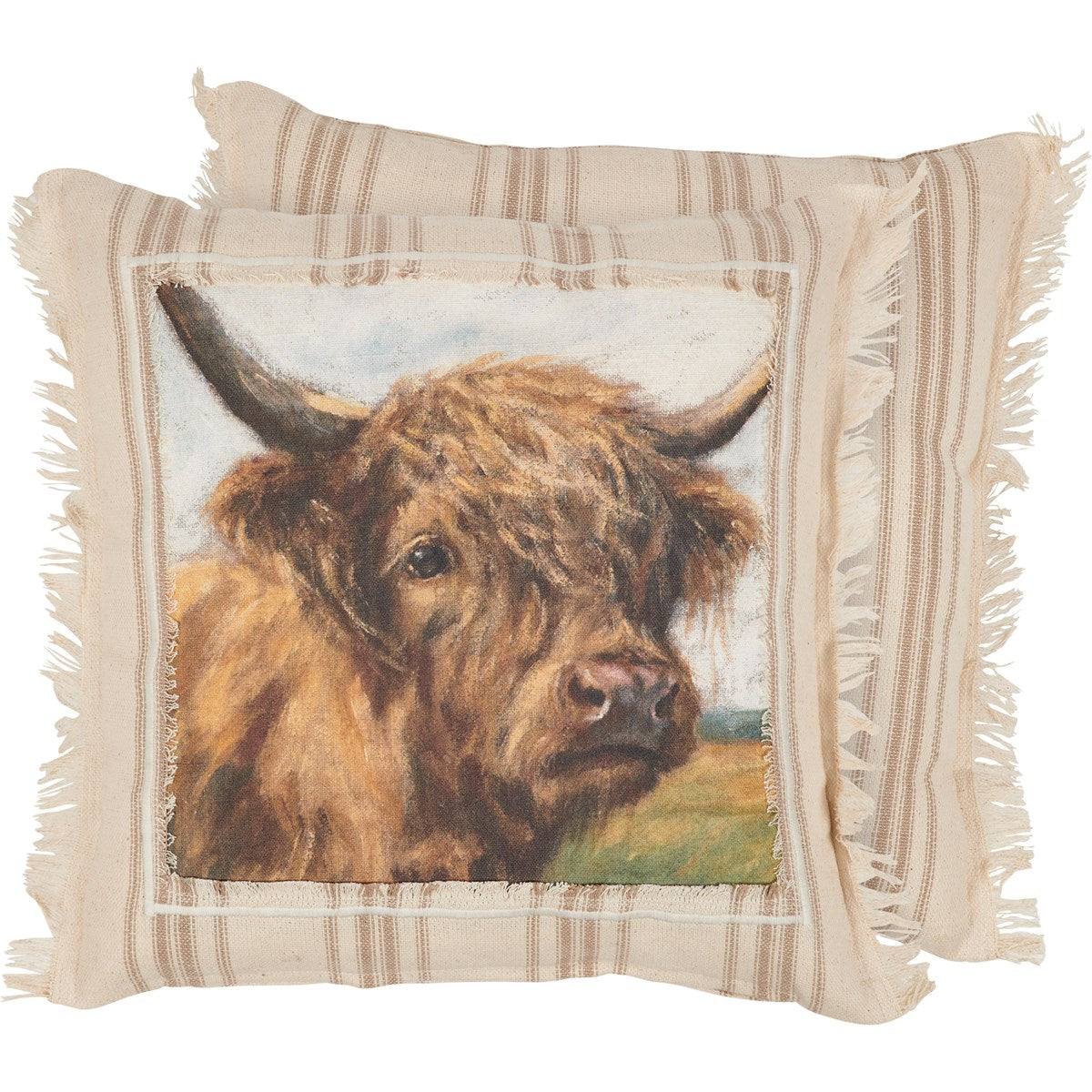 Highland Cow 14" Farmhouse Pillow
