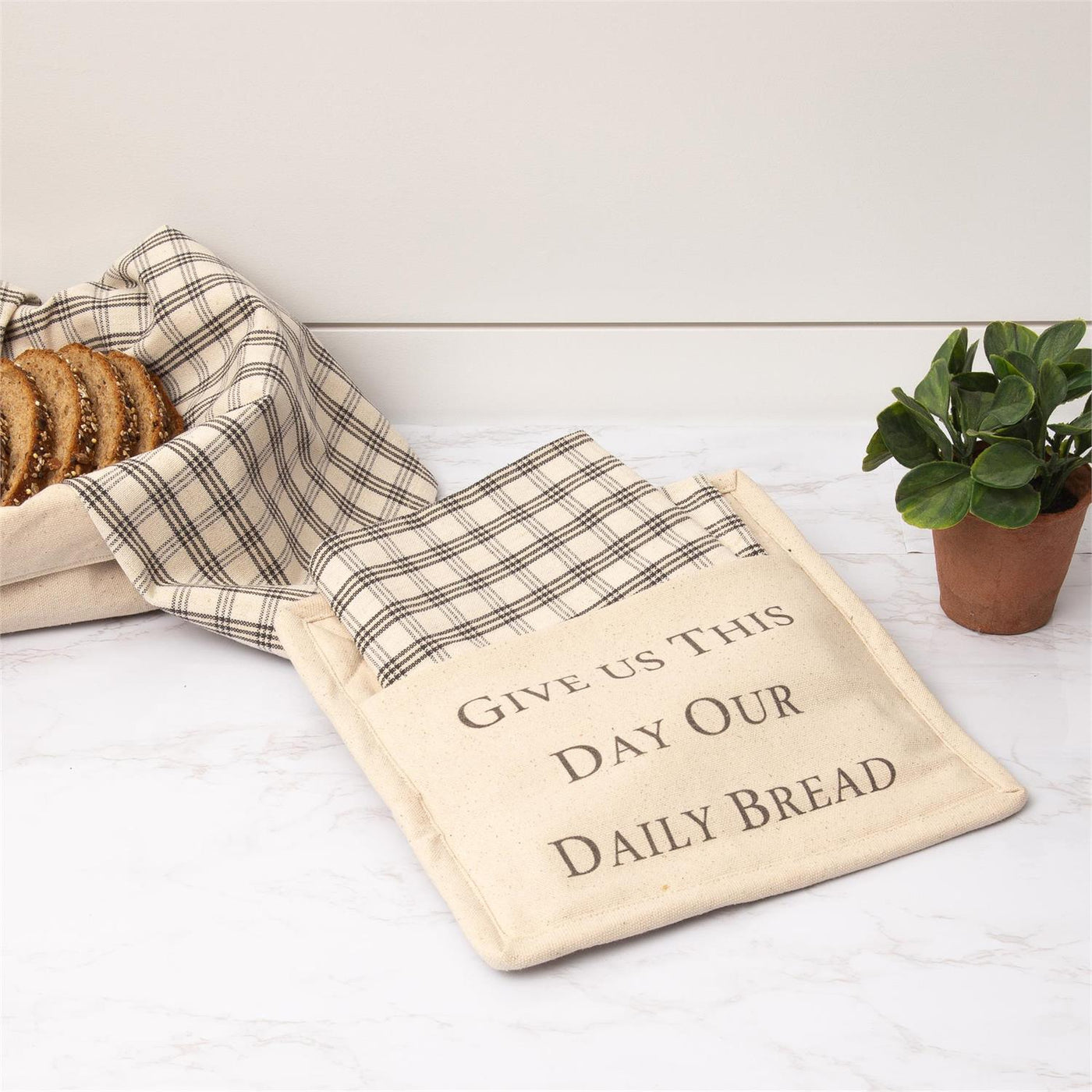 Give Us This Day Our Daily Bread Pot Holder and Tea Towel