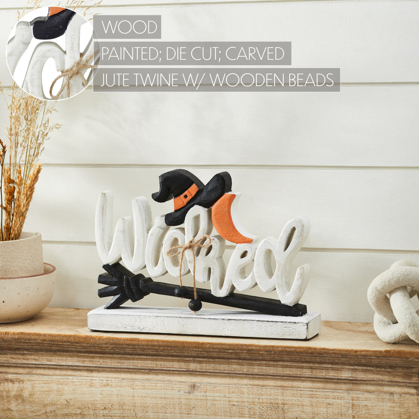 Wicked Witch Wooden Tabletop Decor Sign