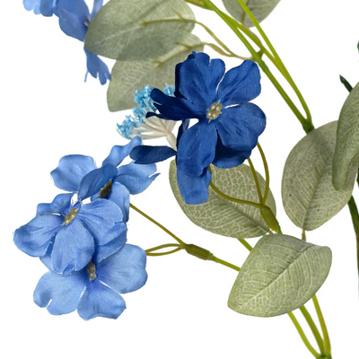 Blue Plum Blossom 25" Faux Floral Spray