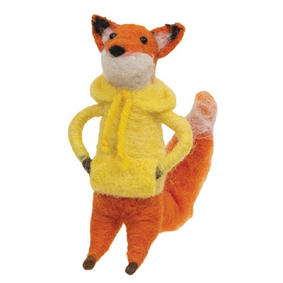 DAY 13 ✨ 14 Days of Felted Cheer ✨ Fox in Hoodie Felt Ornament
