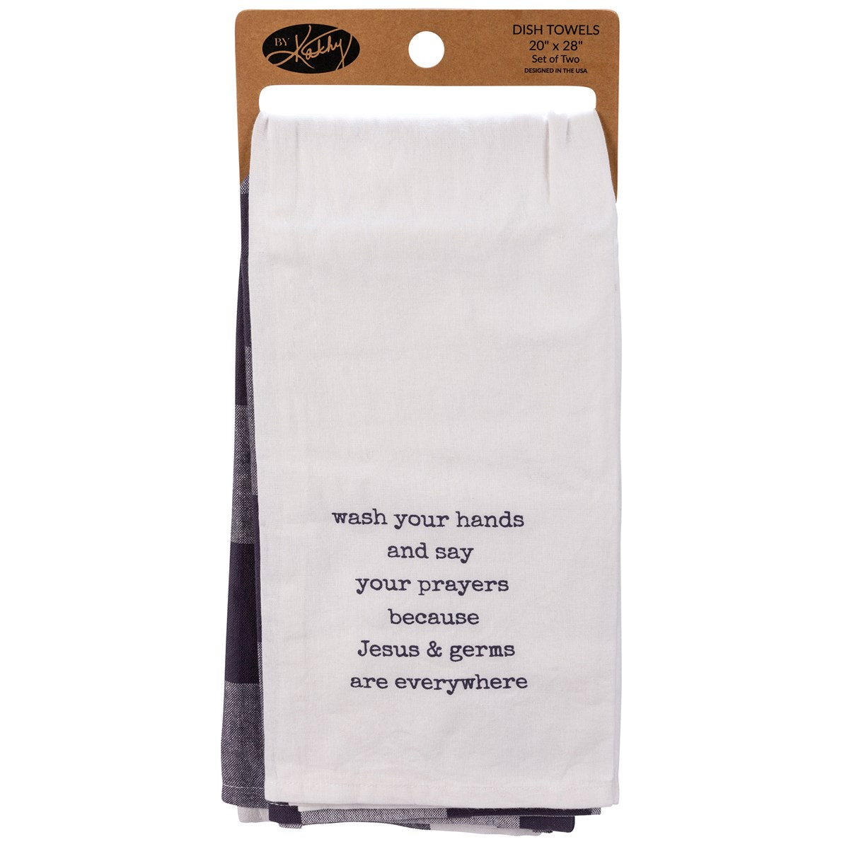 💙 Set of 2 Wash Your Hands Kitchen Towel Set