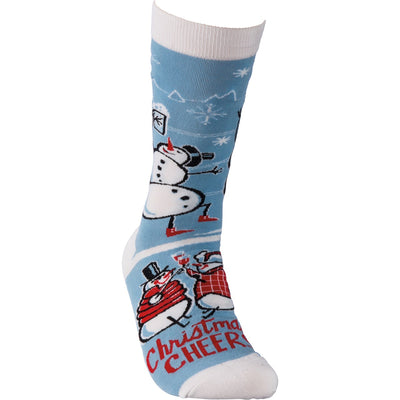 Christmas Cheer Snowmen Novelty Winter Socks