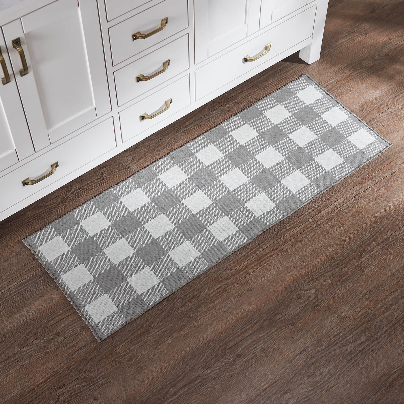 Annie Buffalo Check Grey Indoor/Outdoor 48" Rectangle Rug