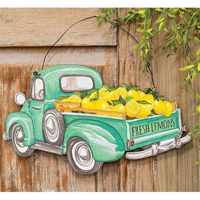 Fresh Lemons Wooden Truck Hanger