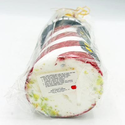 💙 Lighthouse Red and White Striped Shaped Candle 7.25" H