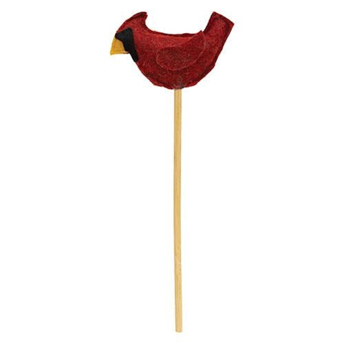 Felt Cardinal Decor on Wooden Stick