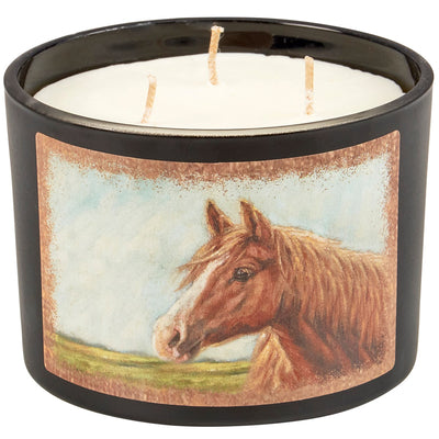 Horse in a Field 10 oz Candle Cedar Scent