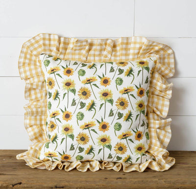 Fresh Cut Sunflowers Truck 16" Double Sided Pillow