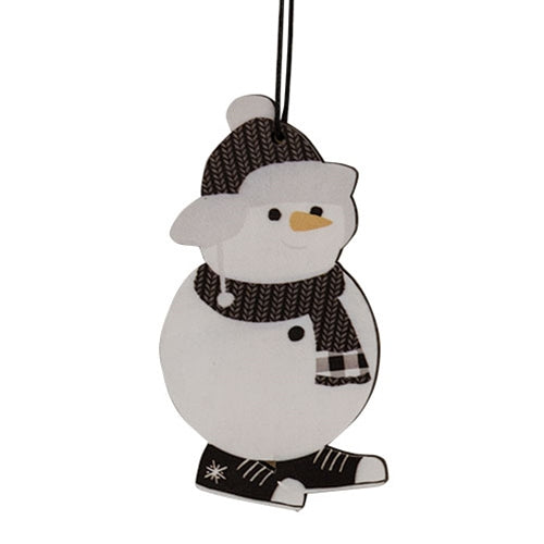 Set of 2 Black & White Snowman in Sneakers Ornaments