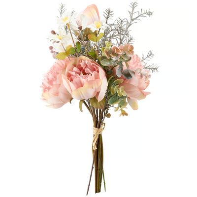 Pink Peony Mix Faux Floral Bouquet