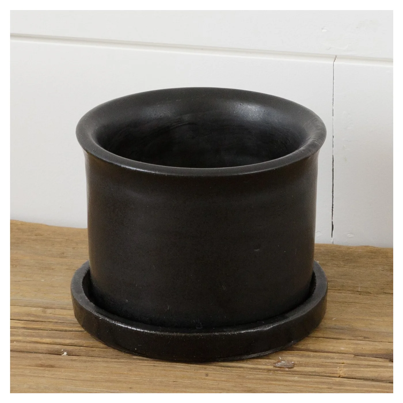 Black Pottery Small 4" Planter