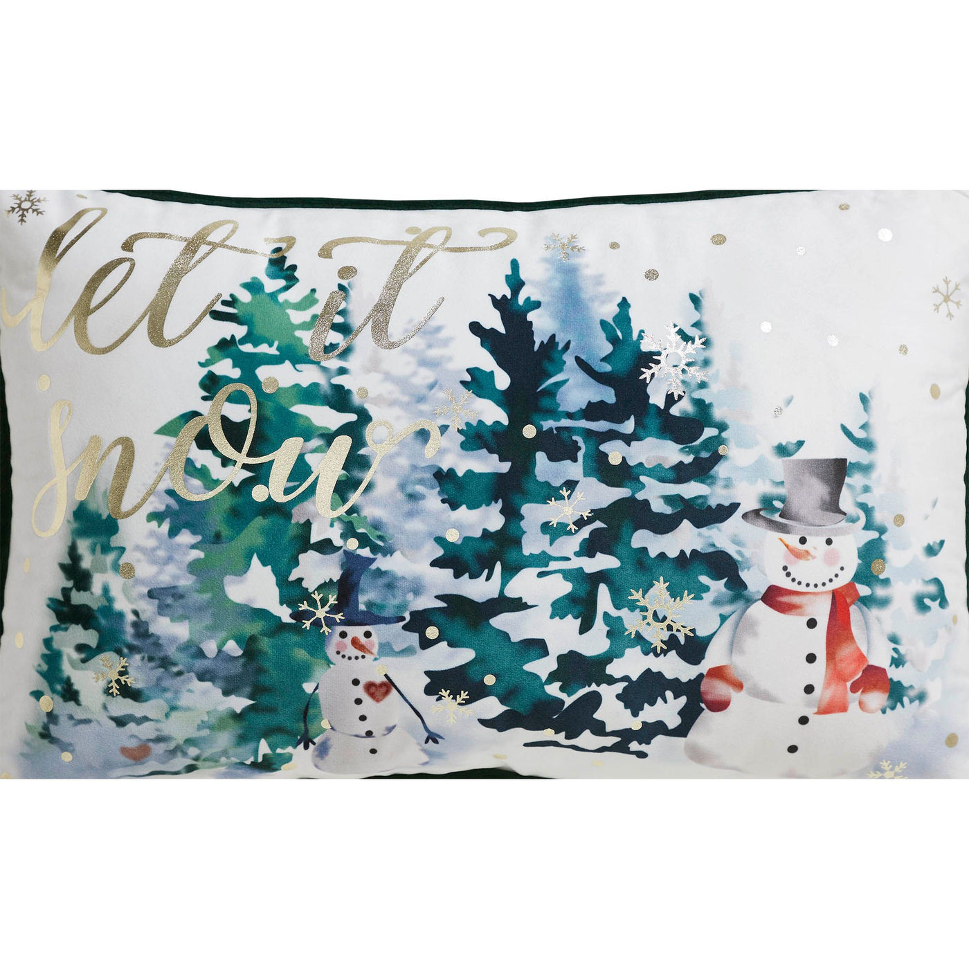 Let It Snow Snowmen and Trees Accent Pillow