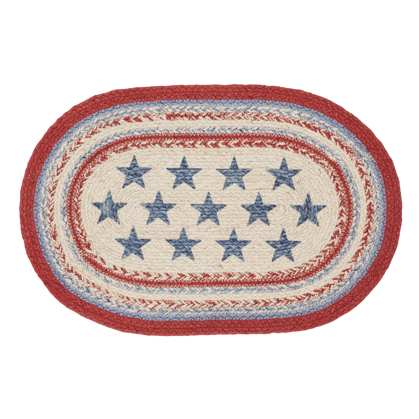 Celebration Americana Jute Oval Placemat 12" x 18"