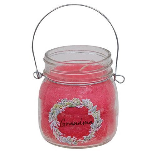 Grandma Wreath 6 oz Jar Candle Strawberry Lemonade