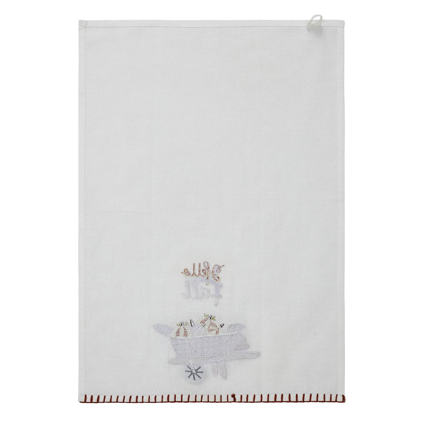 Hello Fall Wheelbarrow Tea Towel