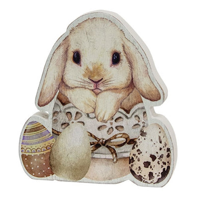 Set of 3 Chunky Hatching Baby Easter Bunny Sitter Signs