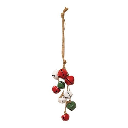 💙 Red Green & White Bell Ornament