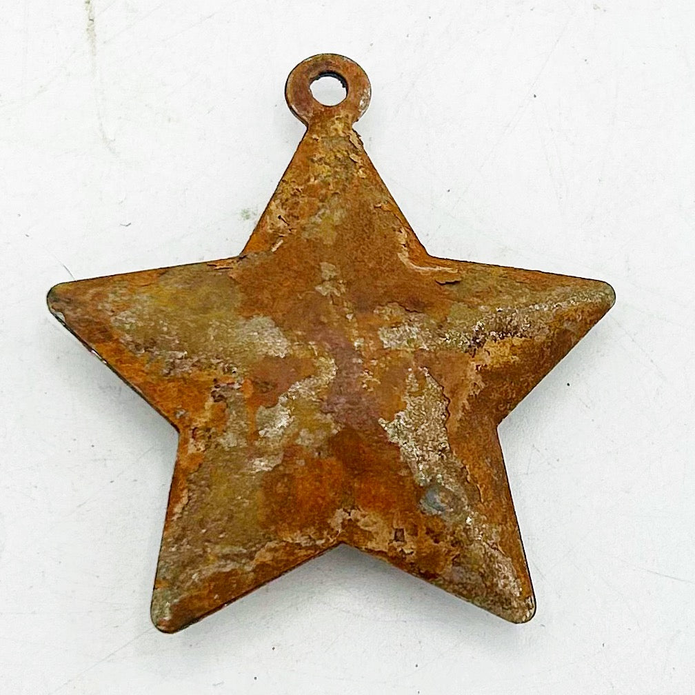 Set of 10 Rusty Star Shaped Bells