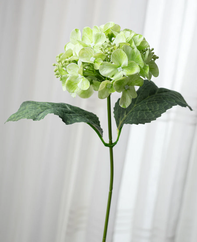 Green Hydrangea 17" Faux Floral Bush