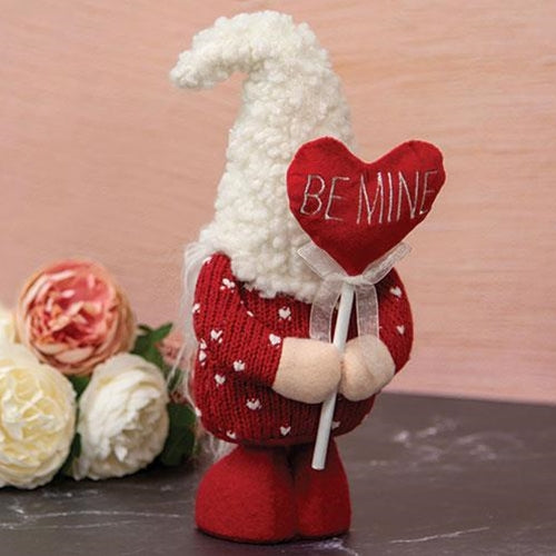 Be Mine Heart Gnome 11.75" H Fabric Figure
