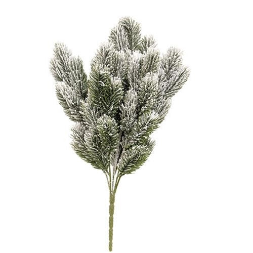 Snowy Pine 14.5" Faux Evergreen Bush