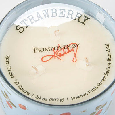 Strawberry Blossoms 14 oz Three Wick Jar Candle