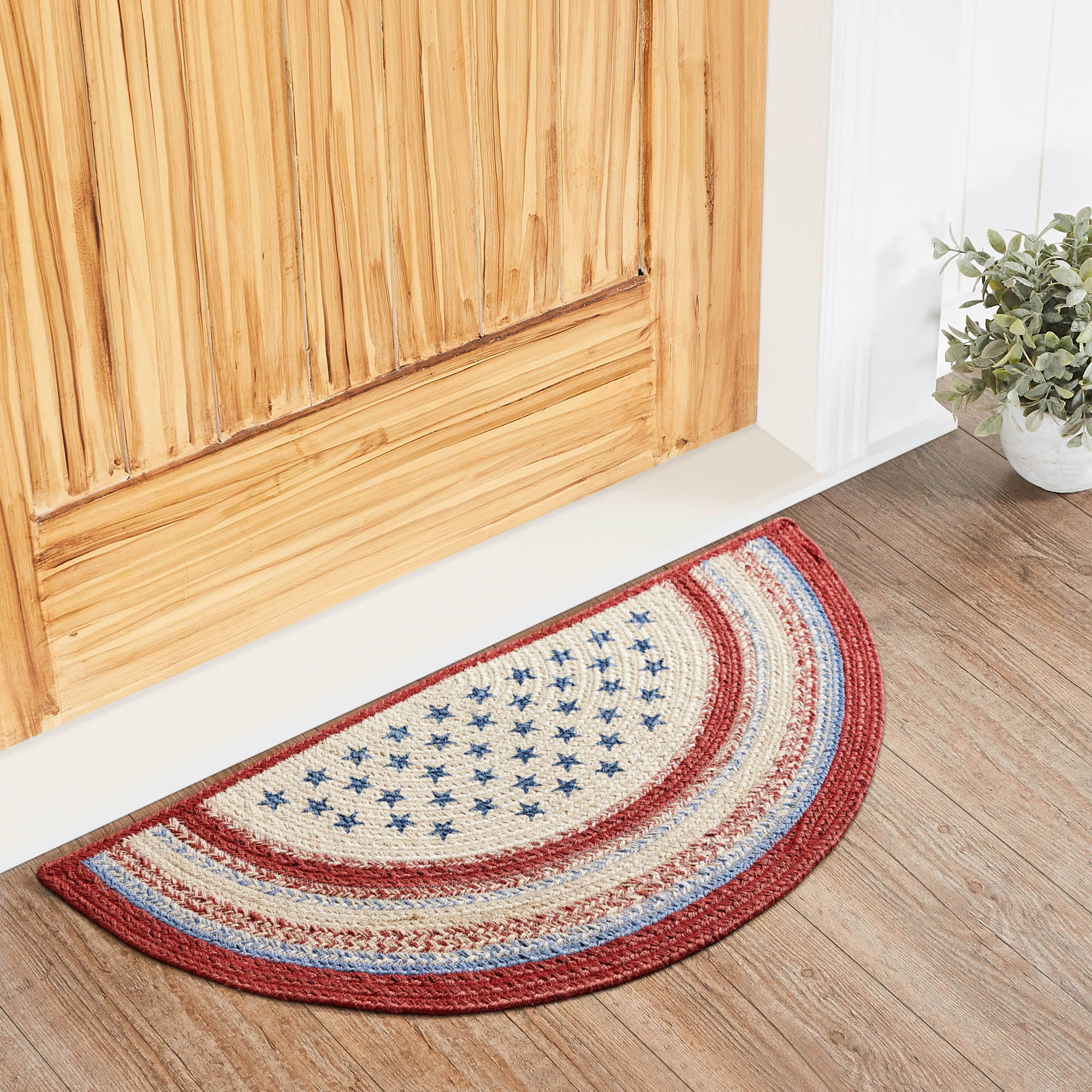 Celebration Americana Half Circle Jute Rug – Blueberry Lane Shop