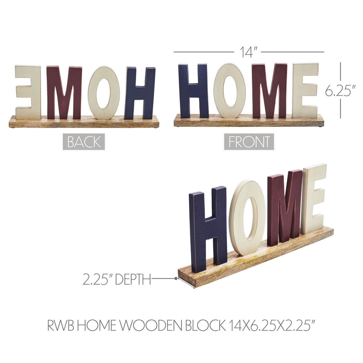 Americana HOME Wooden Block Letters
