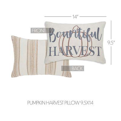 Bountiful Pumpkin Harvest 9.5" x 14" Pillow