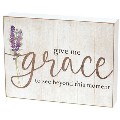 Give Me Grace To See Beyond This Moment 6" Wooden Box Sign