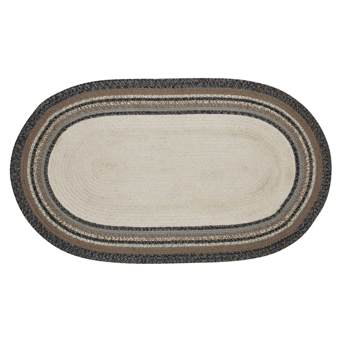 Welcome Floral Vine Oval Jute Rug w/ Pad 27" x 48"