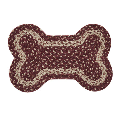 Burgundy Tan Indoor/Outdoor Small Bone Rug
